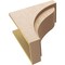 Ekena Millwork 9"W x 18"D x 18"H Classic Helena Rough Cedar Woodgrain TimberThane Corbel, Primed Tan CORUR09X18X18HELRCPR - alternate 2